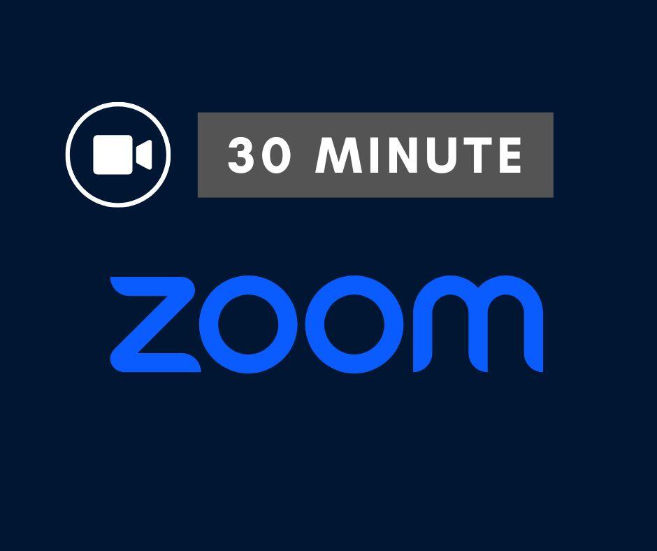 video camera icon 30 minute zoom call